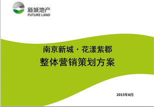 2015年南京新城浦口高新區(qū)住宅項目營銷策劃方案